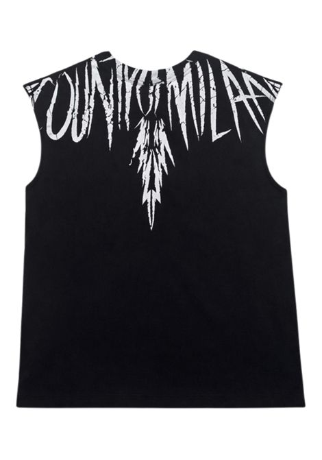 Black cotton T-shirt for children MARCELO BURLON | BTH027NERO